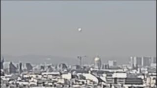 Watch Huge Metallic Sphere Spotted Hovering Over Paris, France. April 10, 2020