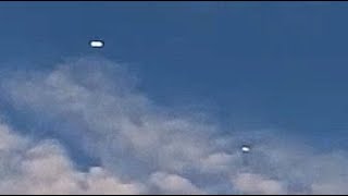 Watch Two Pill Shaped UFOs Sighted Over Louisville, Kentucky. October 7, 2021