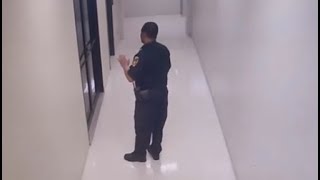 Watch Security Guard Seen Talking To A Ghost By Co-Worker In Houston, Texas