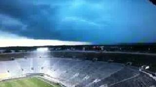 Watch UFO Sighting During Weather Storm over Notre Dame Stadium - FindingUFO