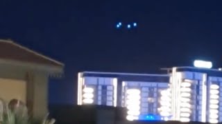 Watch Four Strange Orb Glowing UFOs Filmed Hovering and Disappearing above Hotel in Dubai