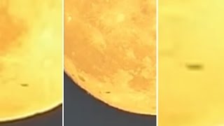 Watch Fast Dark UFO Passing & Approaching in Front of Supermoon (2016) - FindingUFO