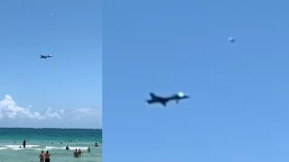 Watch What Is That Object Shooting Off? Incredibly Fast UFO Filmed Close To Fighter Jet over Miami Beach