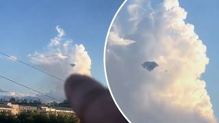 Watch Dark Diamond Shaped UFO Sighted Over The Stone Bridge In Sichuan, China. August 5, 2026