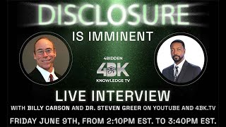 Watch Billy Carson interviews Dr. Steven Greer LIVE
