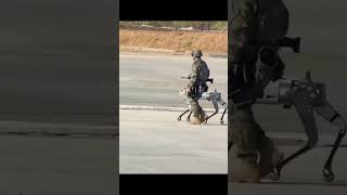 Watch Chinese Soldier Walking Robot Dog Outfitted With Machine Gun. #viral #china #robot #shorts #creepy