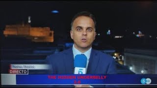Watch Blue UFO Flies Pass Reporter's Head During Live News Broadcast. May 8, 2020