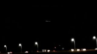 Watch Strange Disk Shaped Rotating UFO Lights Sighted By Group Of People Above Bridge in Argentina