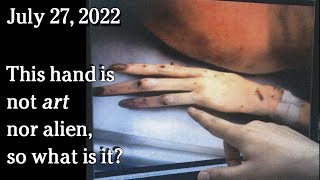 Watch July 27 2022 - This hand is not art nor alien, so what is it?